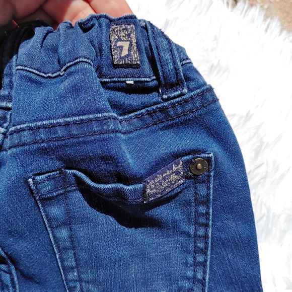 7 For All Mankind Adjustable Waist Blue Jeans Sz 4 - Picture 3 of 7